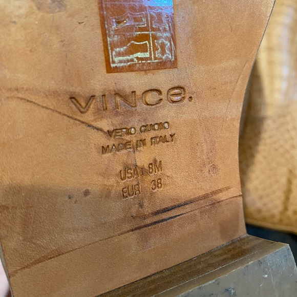 VINCE Cabria embossed tan boots - Picture 6 of 9